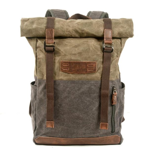 backpack casual canvas backpack, outdoor hiking and mountaineering roll extended large capacity bag
backpack casual canvas backpack, outdoor hiking and mountaineering roll extended large capacity bag