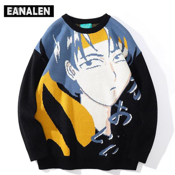 men's sweaters japanese cartoon anime boy sweater men's hip hop winter harajuku vintage video ugly oversized jumper knitted pullove, White;black
men's sweaters japanese cartoon anime boy sweater men's hip hop winter harajuku vintage video ugly oversized jumper knitted pullove, White;black