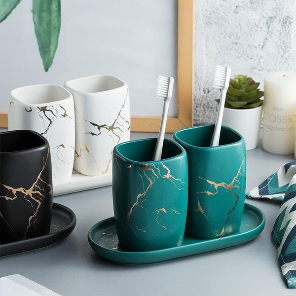 bath accessory set ceramic bathroom accessories porcelain cup marble soap dispenser pump bottle mouthwash toothbrush holder household decor
bath accessory set ceramic bathroom accessories porcelain cup marble soap dispenser pump bottle mouthwash toothbrush holder household decor