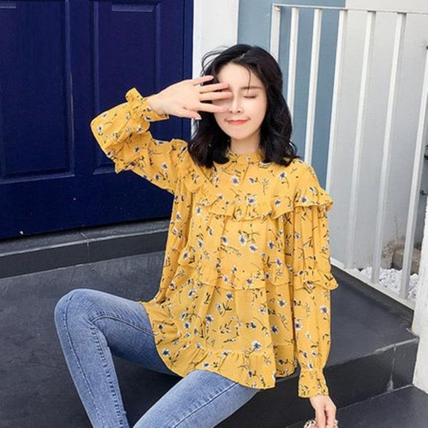 women's blouses & shirts spring autumn women vestido plus size fashion loose retro print ruffles long sleeve chiffon shirt for blouse, White
women's blouses & shirts spring autumn women vestido plus size fashion loose retro print ruffles long sleeve chiffon shirt for blouse, White
