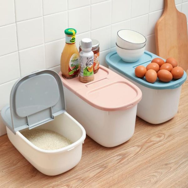 storage bottles & jars 1pcs sealed food container household moisture-proof plastic rice bucket flour grain
storage bottles & jars 1pcs sealed food container household moisture-proof plastic rice bucket flour grain