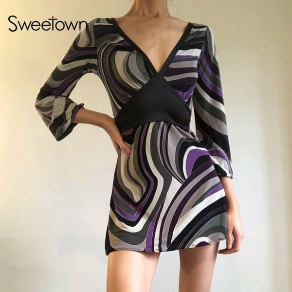 casual dresses sweetown vintage long sleeve stripe printed autumn dress deep v neck club outfits female aesthetic fashion shirt, Black;gray
casual dresses sweetown vintage long sleeve stripe printed autumn dress deep v neck club outfits female aesthetic fashion shirt, Black;gray