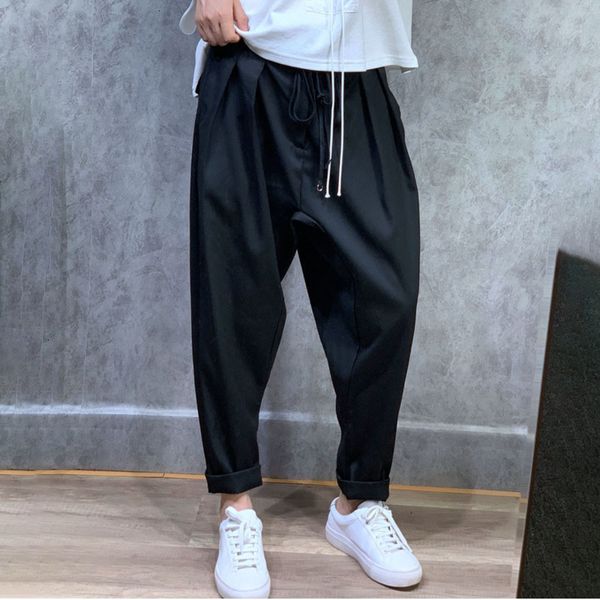 women's & capris fashion tide casual suit female autumn korean version loose solid color nine points cross feet harlan pants pb955, Black;white
women's & capris fashion tide casual suit female autumn korean version loose solid color nine points cross feet harlan pants pb955, Black;white