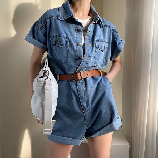 women's jumpsuits & rompers summer short sleeves outwear chic sweet casual femme all match jeans loose denim playsuits with sashes c02j, Black;white
women's jumpsuits & rompers summer short sleeves outwear chic sweet casual femme all match jeans loose denim playsuits with sashes c02j, Black;white