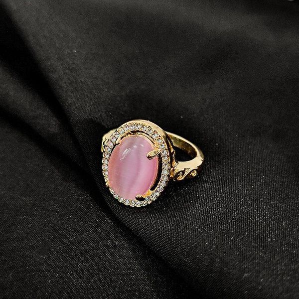 cluster rings 2021 south korea exquisite atmosphere pink crystal ring fashion temperament simple versatile women's jewelry, Golden;silver
cluster rings 2021 south korea exquisite atmosphere pink crystal ring fashion temperament simple versatile women's jewelry, Golden;silver