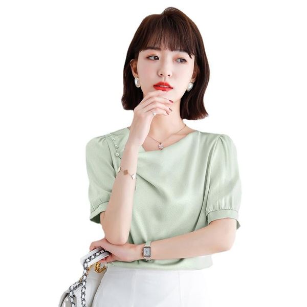 women's blouses & shirts chiffon shirt short-sleeved 2021 summer foreign temperament blouse loose cover pullover small, White
women's blouses & shirts chiffon shirt short-sleeved 2021 summer foreign temperament blouse loose cover pullover small, White