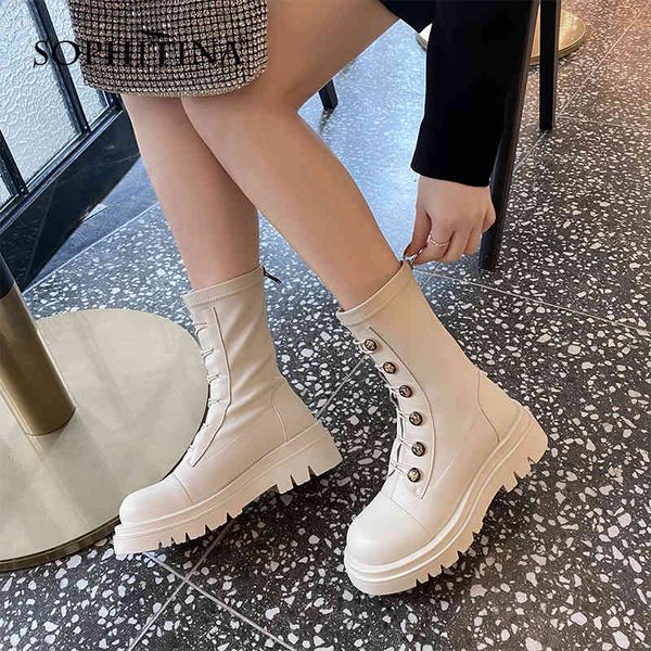 sophitina button boots calf winter plush warm thick bottom tpr shoes soft round toe zipper plus size women shoes so912 210513, Black
sophitina button boots calf winter plush warm thick bottom tpr shoes soft round toe zipper plus size women shoes so912 210513, Black