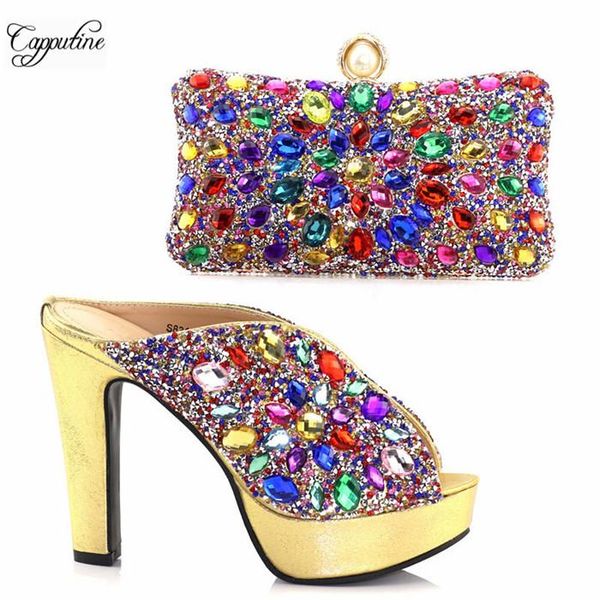 dress shoes wholesale price party sets gold high heel sandal and evening handbag for lady s831 ,heel height 12.5cm, Black
dress shoes wholesale price party sets gold high heel sandal and evening handbag for lady s831 ,heel height 12.5cm, Black