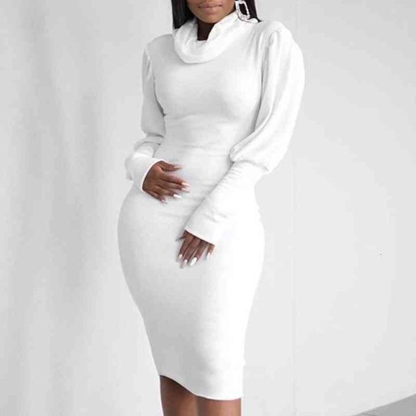 fall winter slim high neck women dress casual white long sleeve for vestidos de mujer, Black;gray
fall winter slim high neck women dress casual white long sleeve for vestidos de mujer, Black;gray