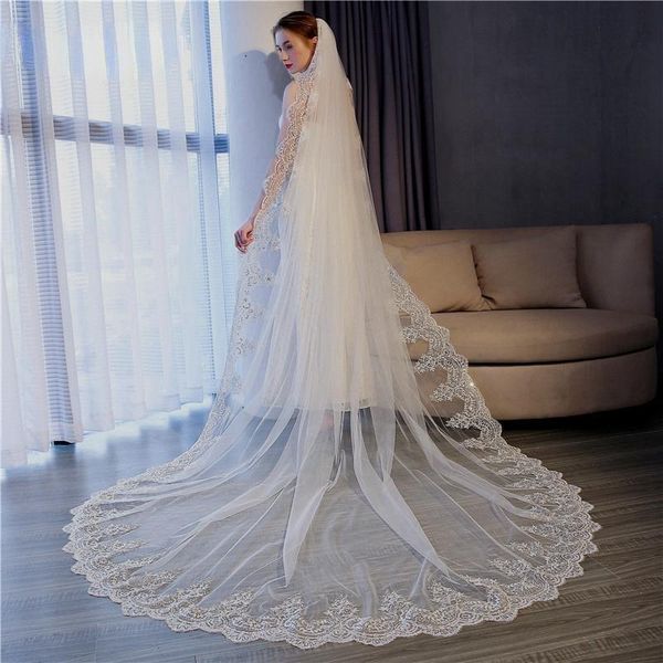 bridal veils arrival white ivory lace edge veil 2021 wedding accessories velo novia sluier cathedral, Black
bridal veils arrival white ivory lace edge veil 2021 wedding accessories velo novia sluier cathedral, Black