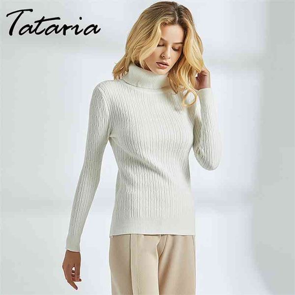 tataria women turtleneck sweaters female slim knit for long sleeve knitted classic 210514, White;black
tataria women turtleneck sweaters female slim knit for long sleeve knitted classic 210514, White;black