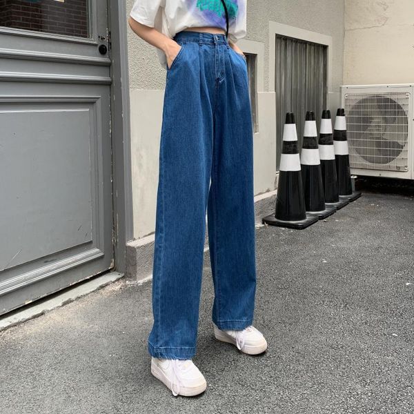 jeans fashion women 2021 autumn korean elastic waist loose straight wide leg pants banana granny, Blue
jeans fashion women 2021 autumn korean elastic waist loose straight wide leg pants banana granny, Blue