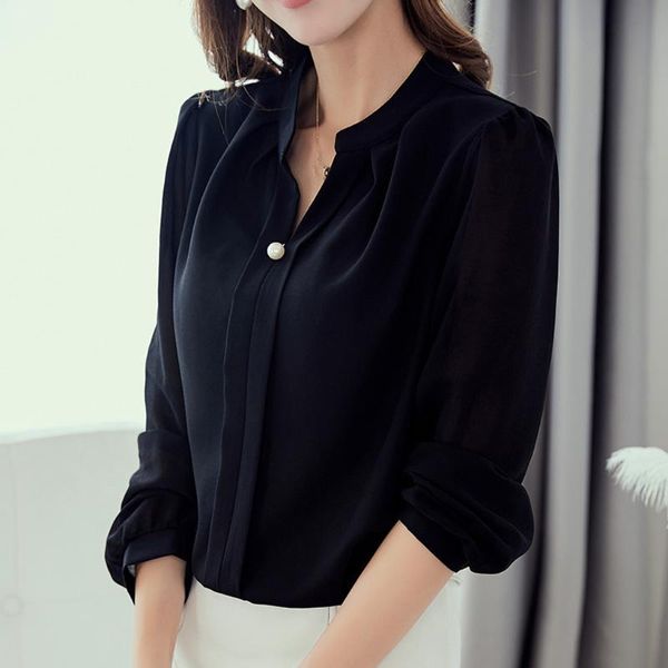 fashion chiffon blouse shirt solid button loose casual summer ladies v-neck female women long sleeve blusas women's blouses &, White
fashion chiffon blouse shirt solid button loose casual summer ladies v-neck female women long sleeve blusas women's blouses &, White