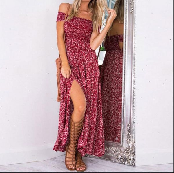 bohemian maxi robe femme womens dresses boho floral split long vestido strapless beach summer sundresses, Black;gray
bohemian maxi robe femme womens dresses boho floral split long vestido strapless beach summer sundresses, Black;gray