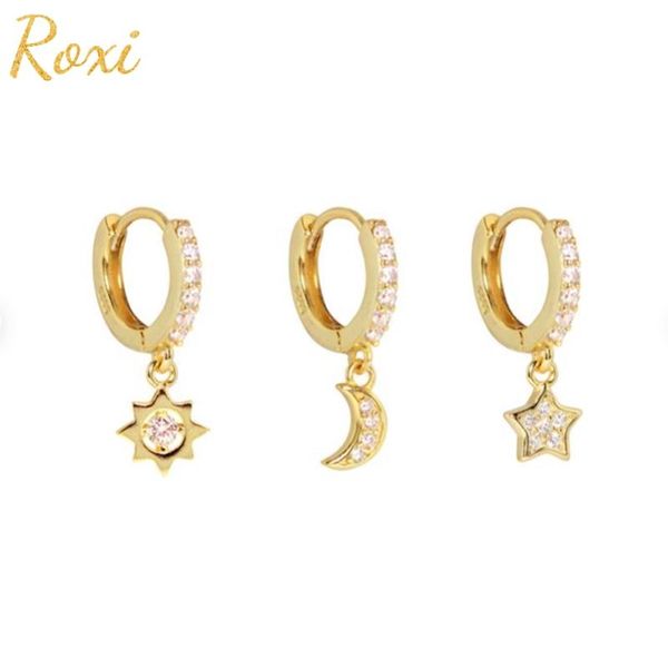 hoop & huggie roxi 925 sterling silver 3pcs/set sun moon star earrings for women jewelry unusual cartilage pendientes plata, Golden;silver
hoop & huggie roxi 925 sterling silver 3pcs/set sun moon star earrings for women jewelry unusual cartilage pendientes plata, Golden;silver