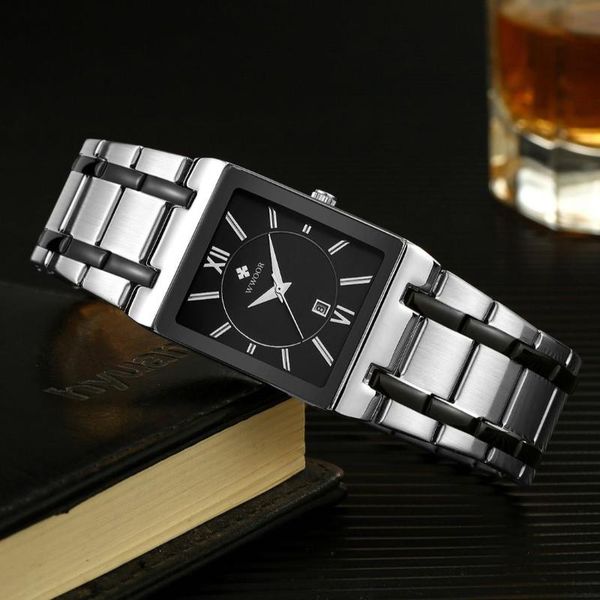 wristwatches wwoor 2021 silver black men watch fashion square quartz waterproof calendar wrist watches relogio masculino, Slivery;brown
wristwatches wwoor 2021 silver black men watch fashion square quartz waterproof calendar wrist watches relogio masculino, Slivery;brown