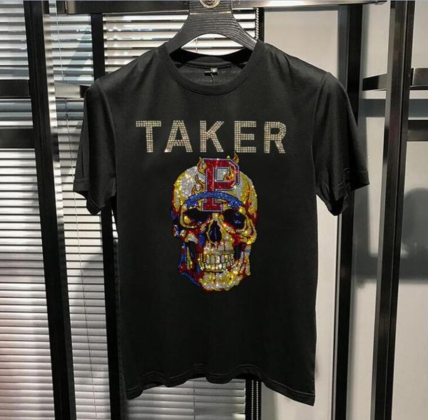 new fashion punk t shirt rhinestone t-shirt men plus size hip hop tees m-5xl, White;black
new fashion punk t shirt rhinestone t-shirt men plus size hip hop tees m-5xl, White;black