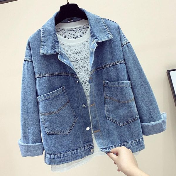 casual denim jacket women loose spring and autumn short fashion all-match women's jackets, Black;brown
casual denim jacket women loose spring and autumn short fashion all-match women's jackets, Black;brown