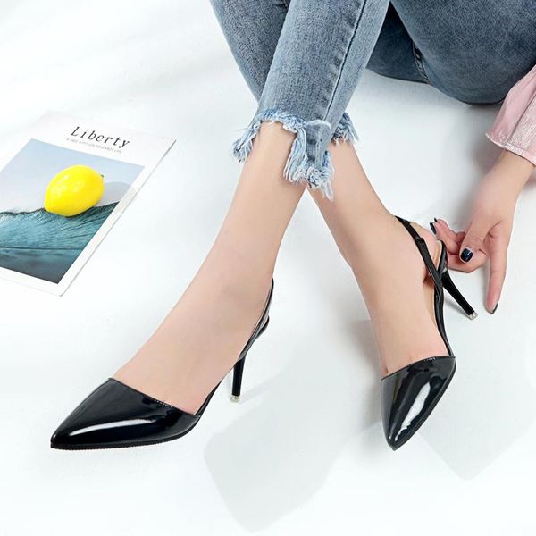 women shoes pointed toe pumps ladies dress high heels boat wedding sandals zapatos de mujer u22-36, Black
women shoes pointed toe pumps ladies dress high heels boat wedding sandals zapatos de mujer u22-36, Black