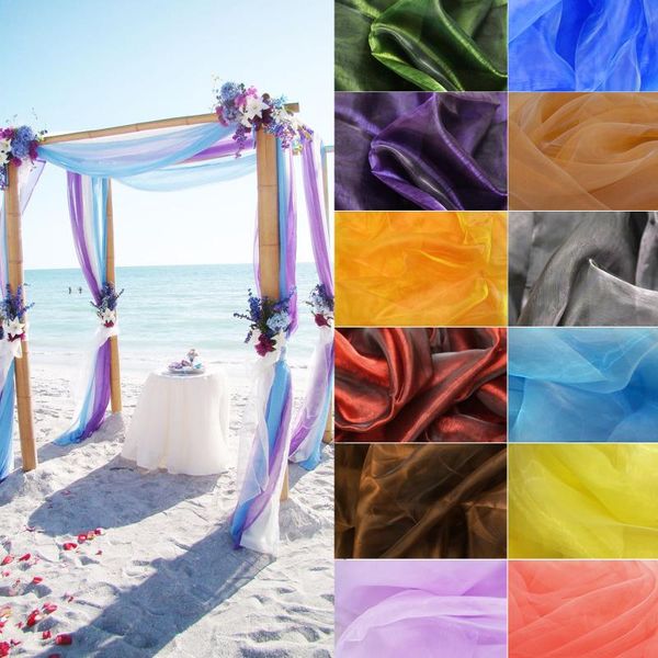 party decoration 5mx1.35m sheer scarf organza table runner for wedding arch valance swags event reception backdrop
party decoration 5mx1.35m sheer scarf organza table runner for wedding arch valance swags event reception backdrop