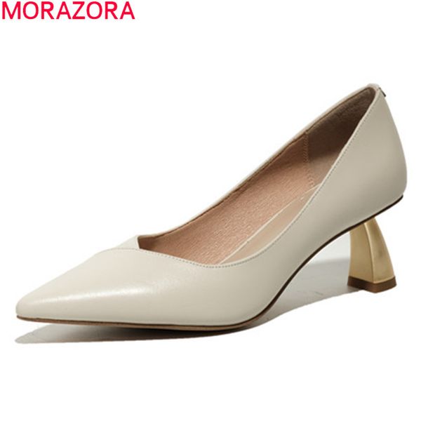 morazora arrival fashion women pumps genuine leather shoes thick high heels pointed toe party dress shoes 210506, Black
morazora arrival fashion women pumps genuine leather shoes thick high heels pointed toe party dress shoes 210506, Black