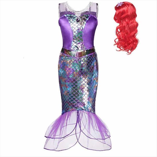 little mermaid costume for girls girl dresses fancy ariel party princess cosplay children summer beach siren frocks, Red;yellow
little mermaid costume for girls girl dresses fancy ariel party princess cosplay children summer beach siren frocks, Red;yellow