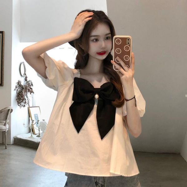 women's tanks & camis french niche design bowknot bubble sleeve women's summer square neck chic short shirt super fairy, White
women's tanks & camis french niche design bowknot bubble sleeve women's summer square neck chic short shirt super fairy, White
