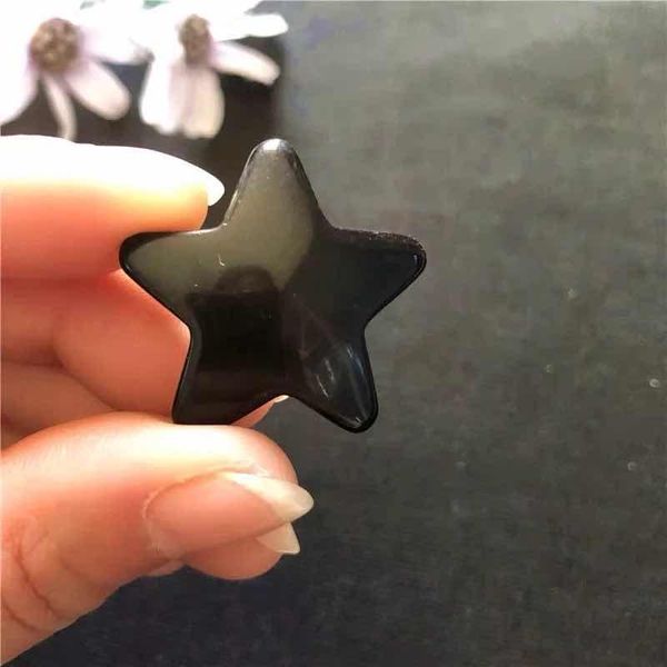 natural black obsidian quartz gemstone crystal five-pointed star 2pc decorative objects & figurines
natural black obsidian quartz gemstone crystal five-pointed star 2pc decorative objects & figurines