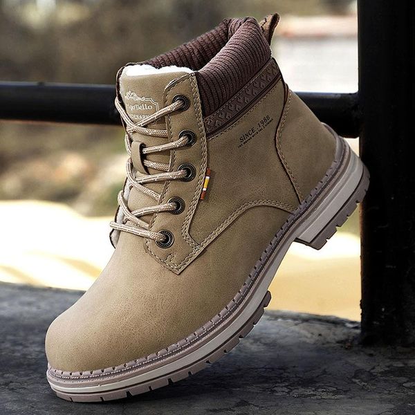 boots 2021 ankle women winter plush warm waterproof short motorcycle women's cotton shoes snow, Black