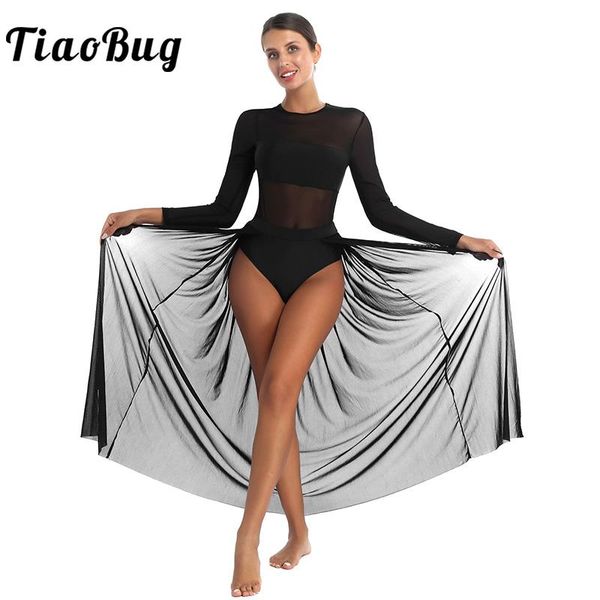 tiaobug women girl mesh skirted ballet dress dancewear long sleeve gymnastics leotard contemporary lyrical dance costumes stage wear, Black;red
tiaobug women girl mesh skirted ballet dress dancewear long sleeve gymnastics leotard contemporary lyrical dance costumes stage wear, Black;red