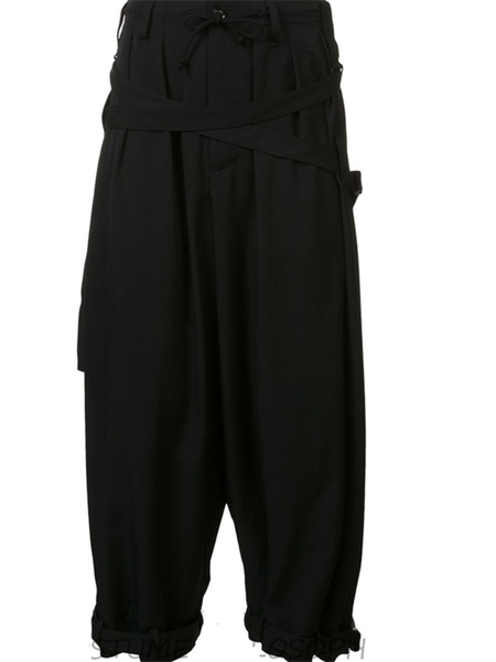 men's pants casual wide leg straight fall winter black high waist straps adjustable function fashion
men's pants casual wide leg straight fall winter black high waist straps adjustable function fashion