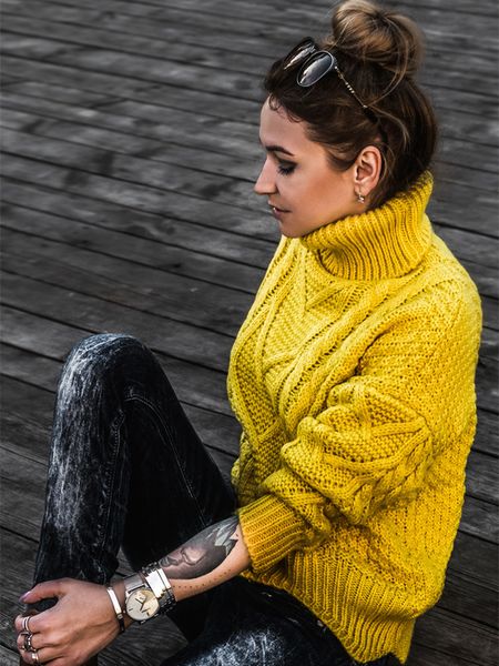 colorfaith women pullovers sweater long sleeve knitting autumn winter thick warm fashion turtleneck elegant casual ladies, White;black
colorfaith women pullovers sweater long sleeve knitting autumn winter thick warm fashion turtleneck elegant casual ladies, White;black