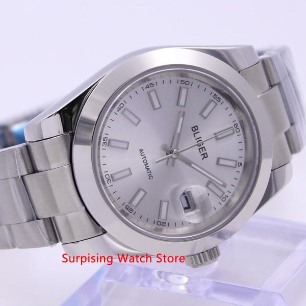 wristwatches bliger 40mm automatic mechanical mens watch luxury calendar luminous waterproof sapphire glass stainless steel case men's, Slivery;brown
wristwatches bliger 40mm automatic mechanical mens watch luxury calendar luminous waterproof sapphire glass stainless steel case men's, Slivery;brown