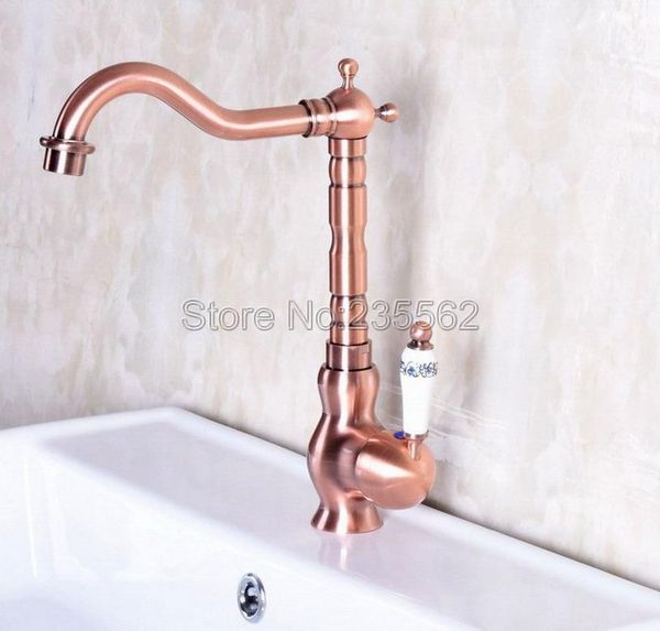 bathroom sink faucets red copper 360 swivel spout single hole deck mount & cold tap kitchen faucet mixer lnf1361
bathroom sink faucets red copper 360 swivel spout single hole deck mount & cold tap kitchen faucet mixer lnf1361