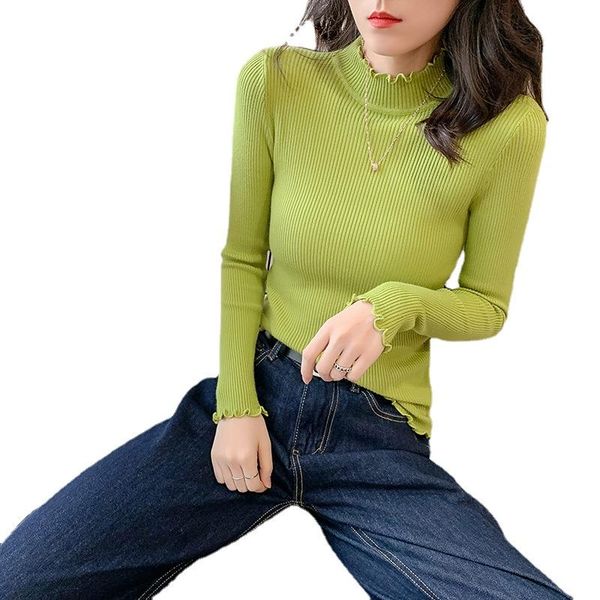 women's t-shirt real-s sweater 2021 autumn/winter slim round-necked knitwear wood ear long sleeves show thin bottom shirt girl, White
women's t-shirt real-s sweater 2021 autumn/winter slim round-necked knitwear wood ear long sleeves show thin bottom shirt girl, White