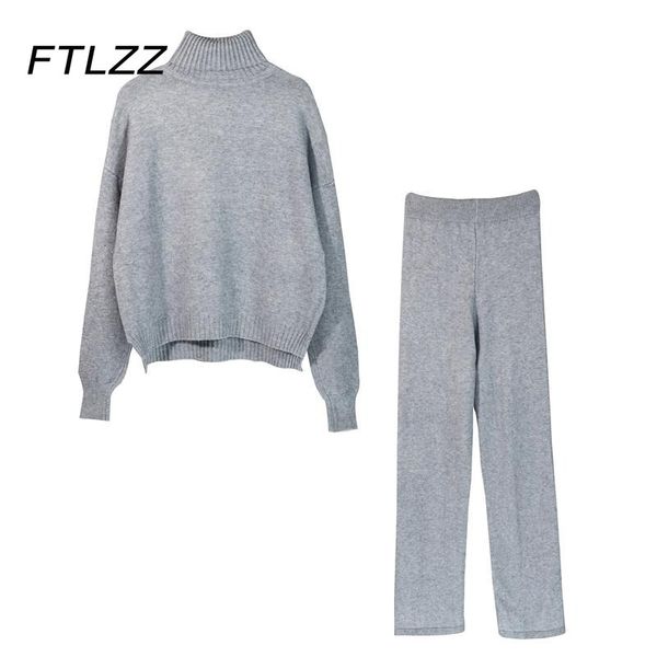 women turtleneck tracksuit spring autumn two piece sets korean woman knitted set streetwear sportsuits 210602, White
women turtleneck tracksuit spring autumn two piece sets korean woman knitted set streetwear sportsuits 210602, White