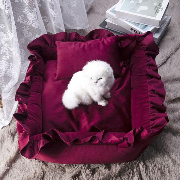 cat beds & furniture retro rectangular ruffled pet sofa summer cool and comfortable soft bed
cat beds & furniture retro rectangular ruffled pet sofa summer cool and comfortable soft bed