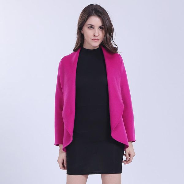 women's wool & blends 2021 casual double side cashmere coats female autumn winter coat women overcoat manteau femme h396a, Black
women's wool & blends 2021 casual double side cashmere coats female autumn winter coat women overcoat manteau femme h396a, Black