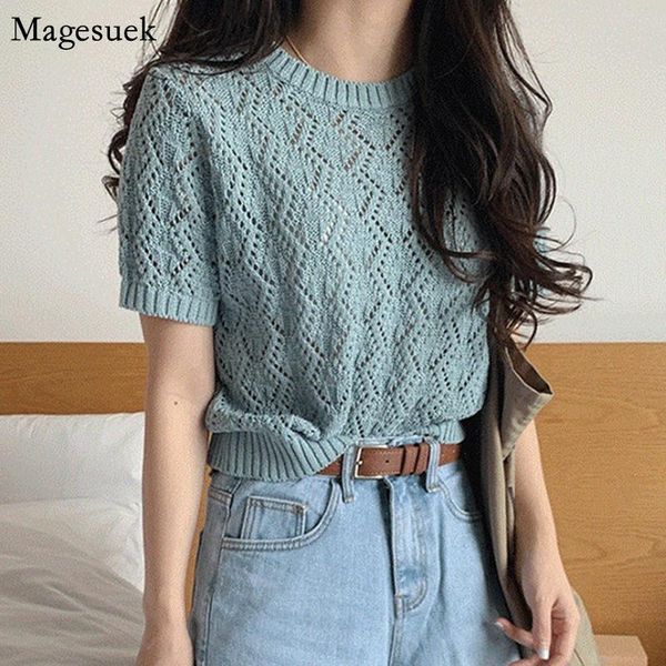 women's blouses & shirts 2021 summer solid blouse women short sleeve hollow out knitted casual ladies o neck thin loose female 8788, White
women's blouses & shirts 2021 summer solid blouse women short sleeve hollow out knitted casual ladies o neck thin loose female 8788, White