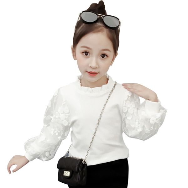 girls school blouse lace flower girl white floral children's for spring autumn clothes 220222, White;black
girls school blouse lace flower girl white floral children's for spring autumn clothes 220222, White;black