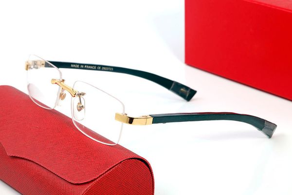 rectangular business sunglasses casual simple men women bamboo wood temples rimless glasses frame master design style with original box, Black
rectangular business sunglasses casual simple men women bamboo wood temples rimless glasses frame master design style with original box, Black
