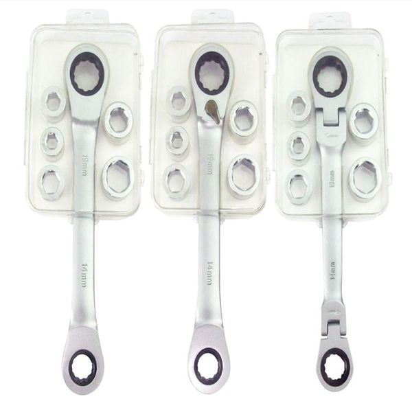 in 1 / 7 ratchet wrench with head reversible combination spanner set mechanic universal socket hand tools
in 1 / 7 ratchet wrench with head reversible combination spanner set mechanic universal socket hand tools