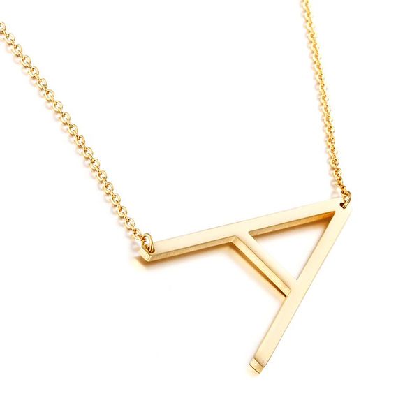 pendant necklaces women fashion letter girls pendants necklace gold color stainless steel choker female jewelry wholesale, Silver
pendant necklaces women fashion letter girls pendants necklace gold color stainless steel choker female jewelry wholesale, Silver