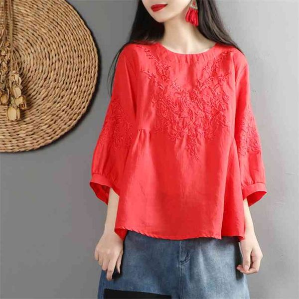 summer style women tshirt plus size o-neck embroidery solid cotton vintage loose lady casual tee shirt big hxj04 210512, White
summer style women tshirt plus size o-neck embroidery solid cotton vintage loose lady casual tee shirt big hxj04 210512, White