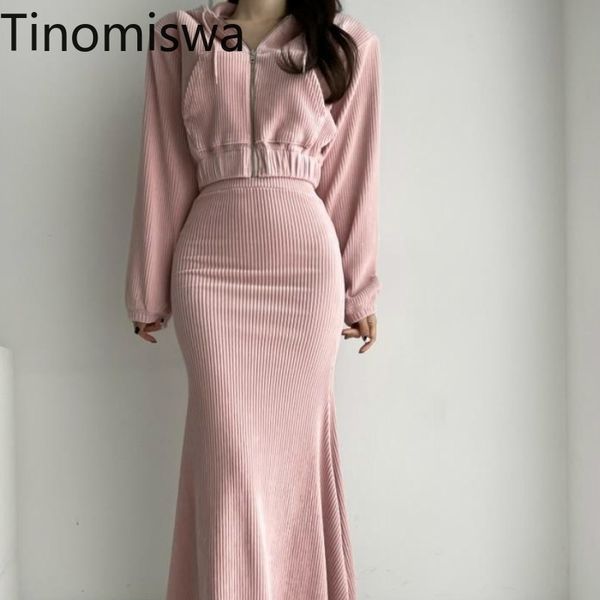 tinomiswa spring women two piece sets corduroy new arrivals lady hoodies mermaid skirts suits trendy ol slim female 2 sets 210330, White
tinomiswa spring women two piece sets corduroy new arrivals lady hoodies mermaid skirts suits trendy ol slim female 2 sets 210330, White