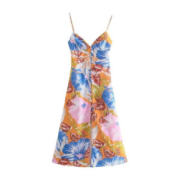 casual dresses women 2021 chic fashion tropical print front slit midi dress vintage backless with tie thin straps female mujer, Black;gray
casual dresses women 2021 chic fashion tropical print front slit midi dress vintage backless with tie thin straps female mujer, Black;gray