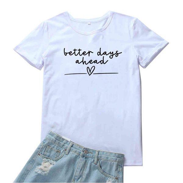 better days ahead women tshirt letter pattern tee shirt femme simple t shirts women loose o-neck streetwear women t-shirts 210522, White
better days ahead women tshirt letter pattern tee shirt femme simple t shirts women loose o-neck streetwear women t-shirts 210522, White