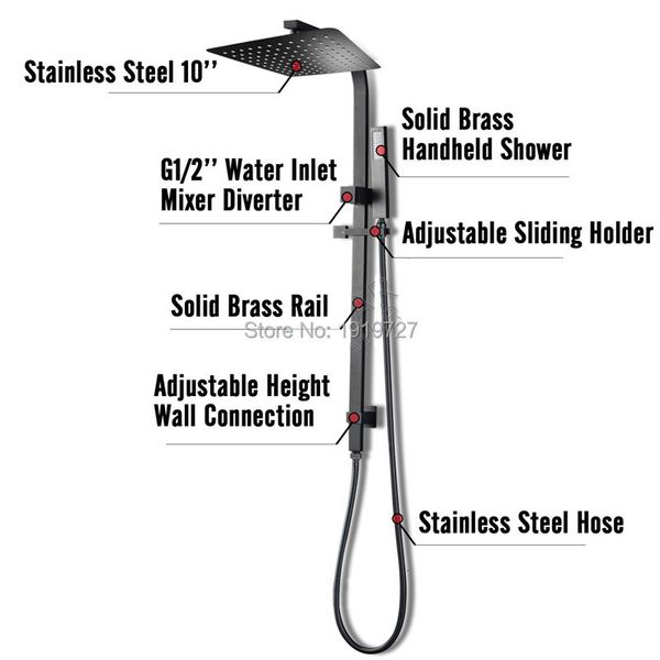 bathroom shower sets warranty solid brass 8" rainfall handheld head sliding rail set matte black mixer tap diverter 3ghy
bathroom shower sets warranty solid brass 8" rainfall handheld head sliding rail set matte black mixer tap diverter 3ghy