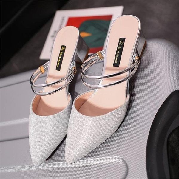 slippers europe and united states 2021 korean version sandals thick with fashion silver sequins high heel women's shoes, Black
slippers europe and united states 2021 korean version sandals thick with fashion silver sequins high heel women's shoes, Black