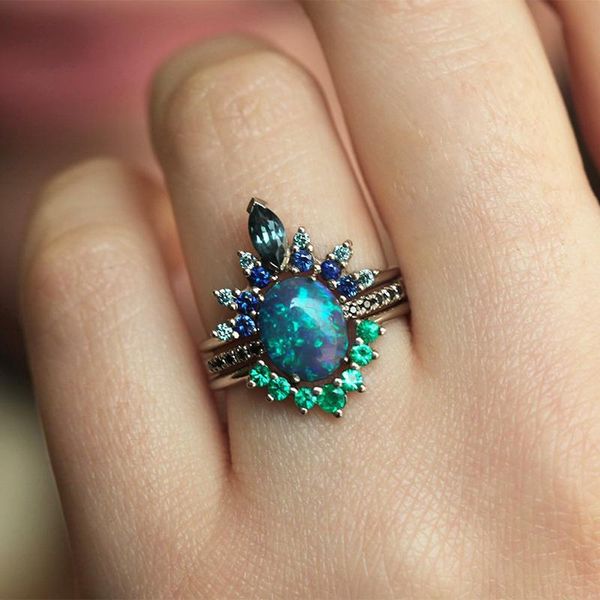 cluster rings exquisite flower crystal blue fire opal stone ladies charm green zircon joint stacking wedding 3pcs/set z5m544, Golden;silver
cluster rings exquisite flower crystal blue fire opal stone ladies charm green zircon joint stacking wedding 3pcs/set z5m544, Golden;silver
